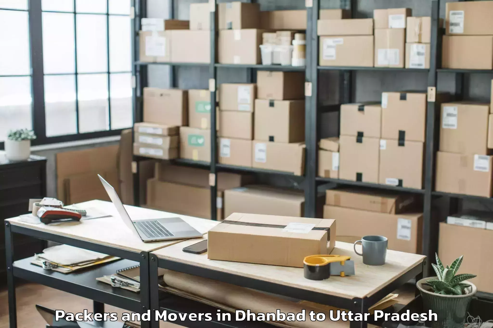 Affordable Dhanbad to Mau Aimma Packers And Movers